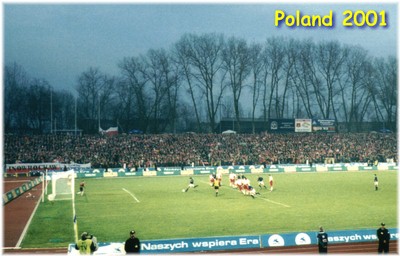 Booth scoring the equaliser, Poland 2001