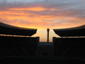 Sunset over the Olympiic Stadium