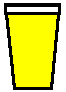 Golden pint glass